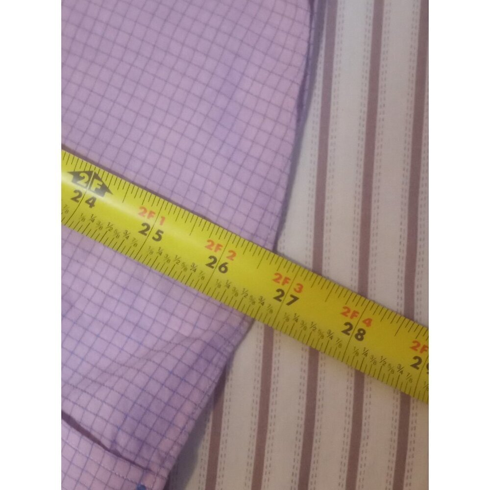 UNTUCKit Mens Shirt Medium M Lilac Purple Check Colonia Casual 100% Cotton - Picture 12 of 12